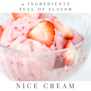 Vegan Strawberry Banana Nice Cream 